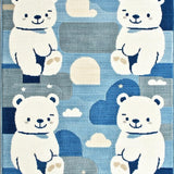 Ultra Soft Area Rug, Non Slip, Stain Resistant, Washable Area Rugs for Living Room, Bedroom, Delightful Nursery Cartoon Theme(Blue)
