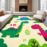 Fun Brightly Colored T Rex Imagery(Beige)