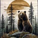 Ultra Soft Area Rug, Non Slip, Stain Resistant, Washable Area Rugs for Living Room, Bedroom, Earthy Hunting Scene Aesthetic(Brown)
