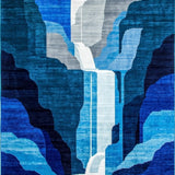 Chic Abstract Cascade Design(Blue)