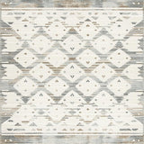 Ultra Soft Area Rug, Non Slip, Stain Resistant, Washable Area Rugs for Living Room, Bedroom, Rustic Southwestern Geometric Flair(Gray)