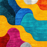 Ultra Soft Area Rug, Non Slip, Stain Resistant, Washable Area Rugs for Living Room, Bedroom, Absorbent Dirt-Resistant Patio Doormat for Summer Lifestyle(Yellow)