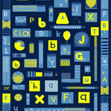 Ultra Soft Area Rug, Non Slip, Stain Resistant, Washable Area Rugs for Living Room, Bedroom, Stylish Alphabetic Whirl Pattern(Blue)