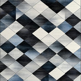 Ultra Soft Area Rug, Non Slip, Stain Resistant, Washable Area Rugs for Living Room, Bedroom, Sleek Modern Geometric Aesthetic(Gray)