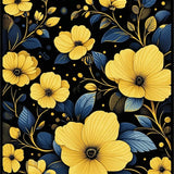 Ultra Soft Area Rug, Non Slip, Stain Resistant, Washable Area Rugs for Living Room, Bedroom, Bold Black and Yellow Petals(Yellow)