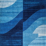 Transitional Blue Toned Geometric Motif(Blue)