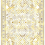 Ultra Soft Area Rug, Non Slip, Stain Resistant, Washable Area Rugs for Living Room, Bedroom, Soft Plush Geometric Elegance(Gold)