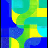 Lively Abstract Spiral Arrangement(Blue)