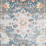 Ultra Soft Area Rug, Non Slip, Stain Resistant, Washable Area Rugs for Living Room, Bedroom, Elegant Earthy Palette Floral Style(Gray)