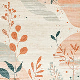 Ultra Soft Area Rug, Non Slip, Stain Resistant, Washable Area Rugs for Living Room, Bedroom, Rustic Low Pile Abstract Design(Beige)