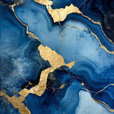Contemporary Blue Marble Motif(Blue)