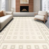 Ultra Soft Area Rug, Non Slip, Stain Resistant, Washable Area Rugs for Living Room, Bedroom, Subtle Texture Beige Indoor Modern Area(Beige)