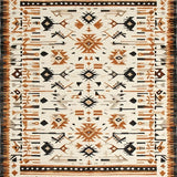 Ultra Soft Area Rug, Non Slip, Stain Resistant, Washable Area Rugs for Living Room, Bedroom, Artisan Vintage Rustic Palette(Beige)