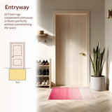 Ultra Soft Area Rug, Non Slip, Stain Resistant, Washable Area Rugs for Living Room, Bedroom, Contemporary Soft Blush Aesthetic(Pink)