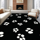 Ultra Soft Area Rug, Non Slip, Stain Resistant, Washable Area Rugs for Living Room, Bedroom, Whimsical Soft Textured Animal Print(Black)
