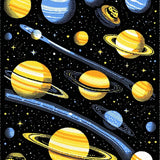 Ultra Soft Area Rug, Non Slip, Stain Resistant, Washable Area Rugs for Living Room, Bedroom, Enchanting Universe Inspired Design(Yellow)