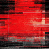 Ultra Soft Area Rug, Non Slip, Stain Resistant, Washable Area Rugs for Living Room, Bedroom, Lively Soft Textured Beat Design(Red)