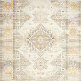 Ultra Soft Area Rug, Non Slip, Stain Resistant, Washable Area Rugs for Living Room, Bedroom, Indoor Floor with Boho Inspired Neutral Design(Beige)