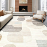 Ultra Soft Area Rug, Non Slip, Stain Resistant, Washable Area Rugs for Living Room, Bedroom, Chic Soft Neutral Fuzzy Motif(Beige)