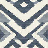 Ultra Soft Area Rug, Non Slip, Stain Resistant, Washable Area Rugs for Living Room, Bedroom, Rustic Minimalist Geometric Style(Blue)