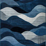 Chic Oceanic Flowing Design Element(Blue)