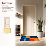 Elegant Symmetrical Color Play(Blue)