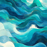 Ultra Soft Area Rug, Non Slip, Stain Resistant, Washable Area Rugs for Living Room, Bedroom, Ocean Wave Surf Dynamic Board Outline Playful Mermaid Inspired Details(Blue)