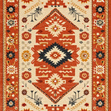 Ultra Soft Area Rug, Non Slip, Stain Resistant, Washable Area Rugs for Living Room, Bedroom, Chic Colorful Geometric Arrangement(Orange)