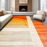 Ultra Soft Area Rug, Non Slip, Stain Resistant, Washable Area Rugs for Living Room, Bedroom, Elegant Earthy Ogee Design(Orange)