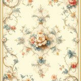 Ultra Soft Area Rug, Non Slip, Stain Resistant, Washable Area Rugs for Living Room, Bedroom, Traditional Blossom Area Featuring Ornate Medallion and Subtle Beige Palette(Ivory)