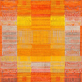 Ultra Soft Area Rug, Non Slip, Stain Resistant, Washable Area Rugs for Living Room, Bedroom, Eye-catching Warm Toned Motif(Orange)