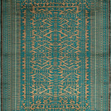 Ultra Soft Area Rug, Non Slip, Stain Resistant, Washable Area Rugs for Living Room, Bedroom, Artisan Crafted Western Charm(Blue)