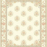 Ultra Soft Area Rug, Non Slip, Stain Resistant, Washable Area Rugs for Living Room, Bedroom, Cozy Neutral Area with Floral Motifs(Beige)