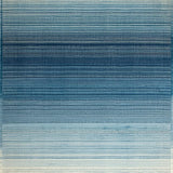 Ultra Soft Area Rug, Non Slip, Stain Resistant, Washable Area Rugs for Living Room, Bedroom, Soft Striped Area Rug: Contemporary Ombre Carpet(Blue)
