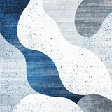 Dynamic Blue Brushstroke Design(Blue)