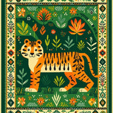 Lush Exotic Wildlife Imagery(Green)