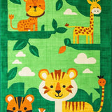 Ultra Soft Area Rug, Non Slip, Stain Resistant, Washable Area Rugs for Living Room, Bedroom, Vibrant Jungle Animal Aesthetic(Green)