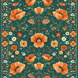 Trendy Contemporary Floral Fusion(Green)