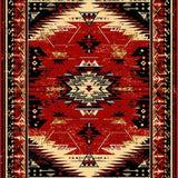 Ultra Soft Area Rug, Non Slip, Stain Resistant, Washable Area Rugs for Living Room, Bedroom, Elegant Transitional Red Patterns(Red)