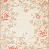 Ultra Soft Area Rug, Non Slip, Stain Resistant, Washable Area Rugs for Living Room, Bedroom, Vintage Floral Area Non Skid Kitchen with Charming Design(Beige)