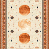 Ultra Soft Area Rug, Non Slip, Stain Resistant, Washable Area Rugs for Living Room, Bedroom, Lively Tropical Trellis Artistry(Orange)