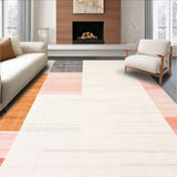 Artistic Abstract Stripe Accent Non Slip(Beige)