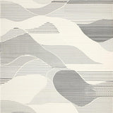 Contemporary Cream Geometric Waves(Black)