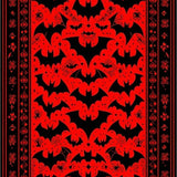 Ultra Soft Area Rug, Non Slip, Stain Resistant, Washable Area Rugs for Living Room, Bedroom, Red and Black Halloween Aesthetic(Red)