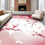 Ultra Soft Area Rug, Non Slip, Stain Resistant, Washable Area Rugs for Living Room, Bedroom, Chic Pink Ombre Floral Arrangement(Pink)