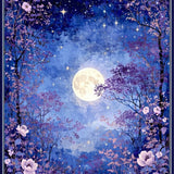 Ultra Soft Area Rug, Non Slip, Stain Resistant, Washable Area Rugs for Living Room, Bedroom, Mystic Meadow Area Celestial Floral Wonders(Blue)