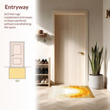 Ultra Soft Area Rug, Non Slip, Stain Resistant, Washable Area Rugs for Living Room, Bedroom, Chic Minimalist Ombre Design(Yellow)
