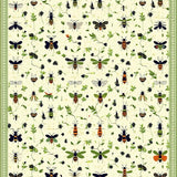 Ultra Soft Area Rug, Non Slip, Stain Resistant, Washable Area Rugs for Living Room, Bedroom, Whimsical Insect Motif Accent(Beige)