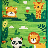 Cheerful Circular Jungle Scene(Green)