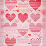 Ultra Soft Area Rug, Non Slip, Stain Resistant, Washable Area Rugs for Living Room, Bedroom, Whimsical Fluffy Heart Aesthetic(Pink)